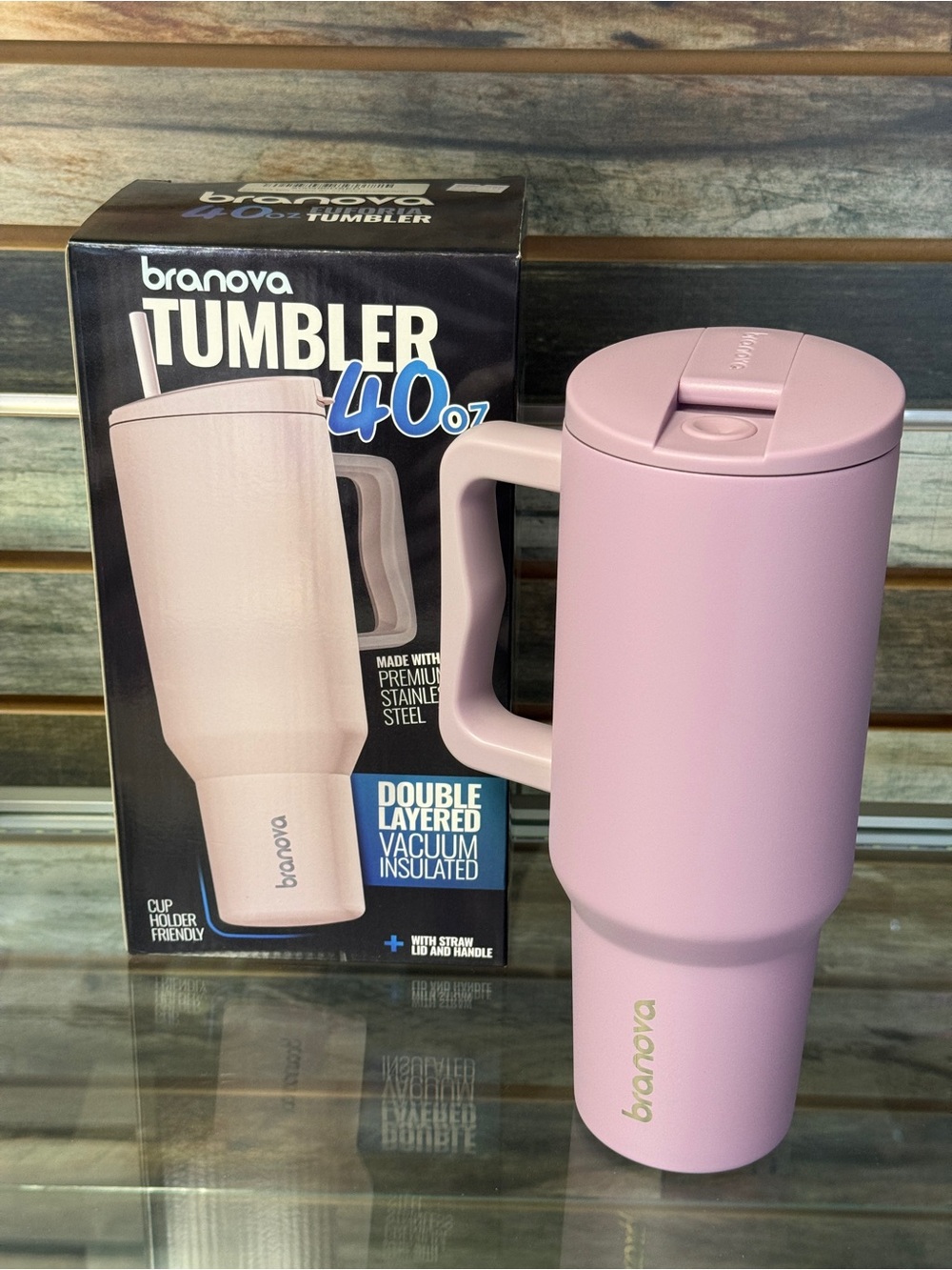 Branova Lilac 40oz Tumbler with Handle